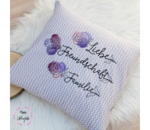 ADVENTSKALENDER 1. Dezember - Stickserie - Rose Liebe Freundschaft Familie